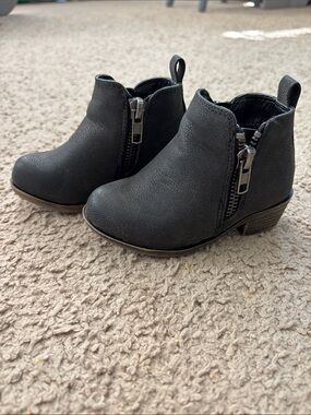 Children's Black Side-Zip Ankle Boots